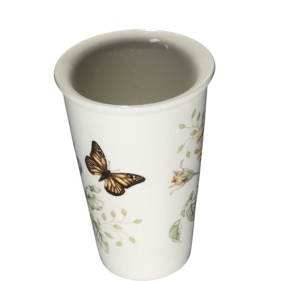 Lenox Butterfly Meadow Thermal Travel Mug(No Lid) with the initial "K". - Picture 5 of 9